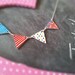 Bunting necklace, retro, flag olympic theme. Handmade kitsch Jewelry Britsh countryside style pendant
