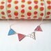 Bunting necklace, retro, flag olympic theme. Handmade kitsch Jewelry Britsh countryside style pendant