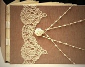 Wedding Guestbook Alternative, Photobook, Memory Book, Photo Album, Custom, Personalized, Alencon Lace, 'bespoke'
