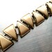 RETRO Lucite Panel Taupe Geometric Link Bracelet Modernist Deco Vintage Jewelry artedellamoda SALE was 20