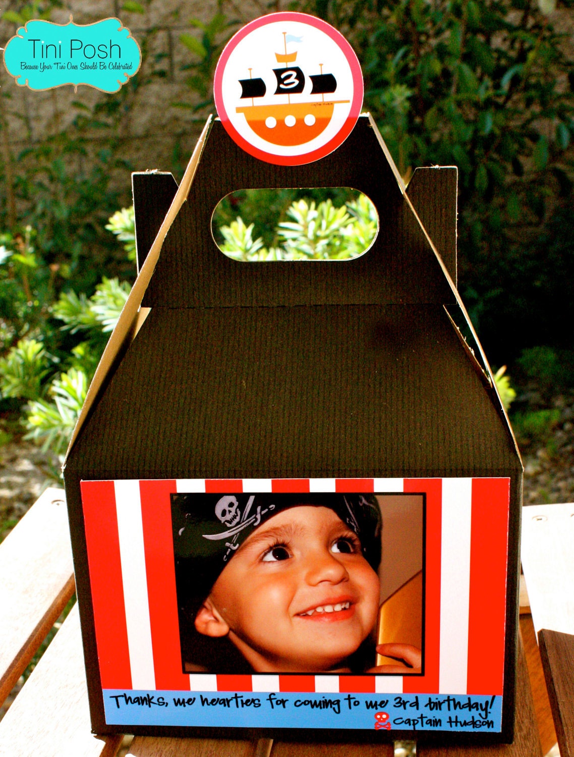 12 Pirate Birthday Favor Boxes