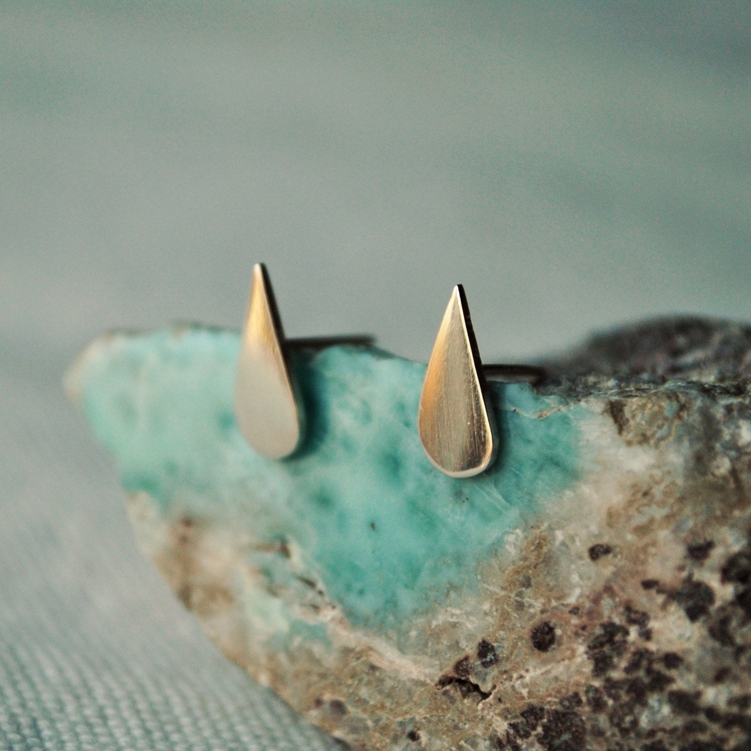 Spring Showers Raindrop Stud Earrings Made of Sterling Silver