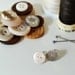 Circle Button Stud Earrings - Made to order