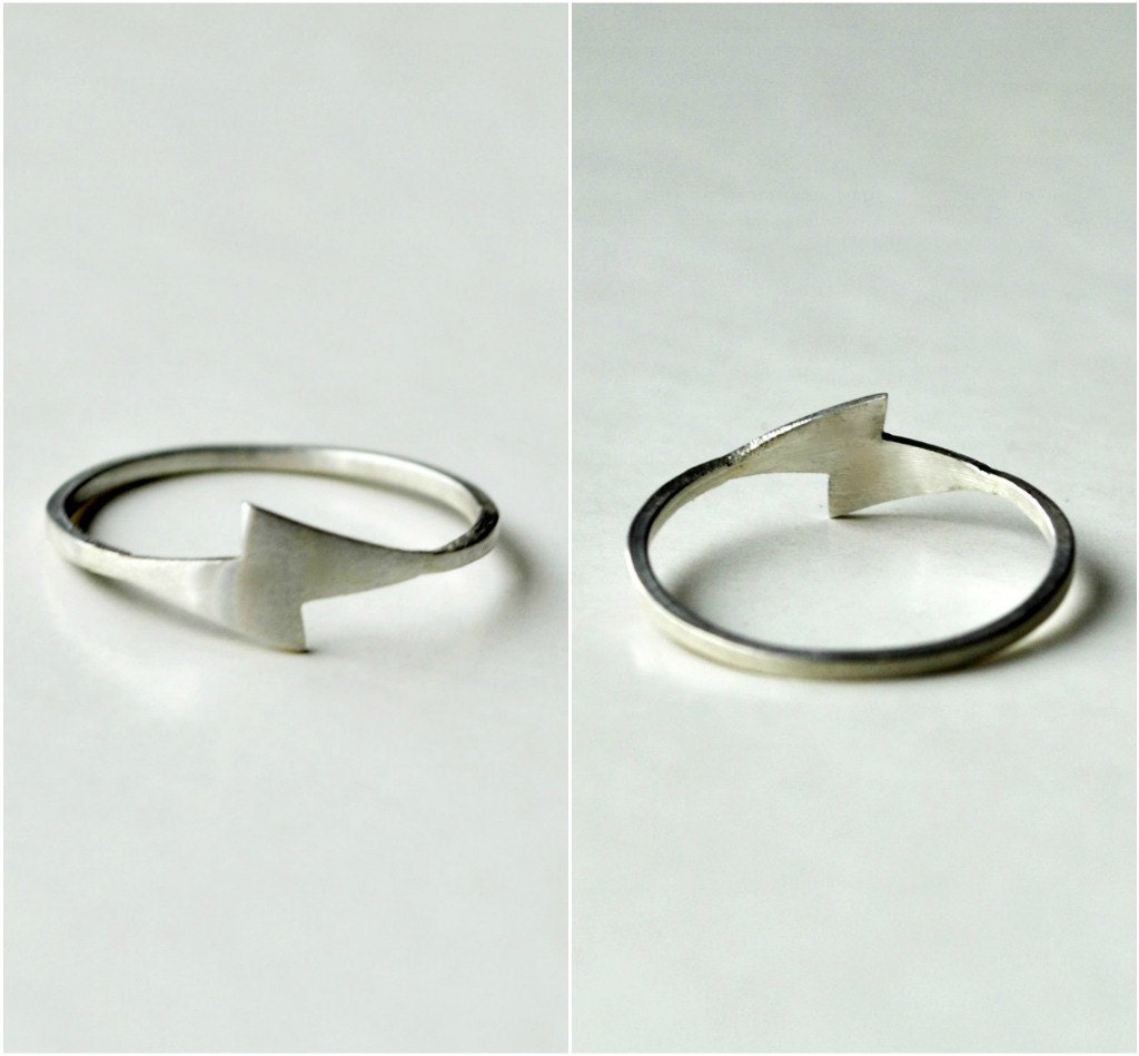 Thunder ring Sterling Silver - Lightning Bolt - Unisex Gift