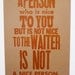 Nice to the Waiter letterpress poster