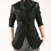 Classic black jacket with leather