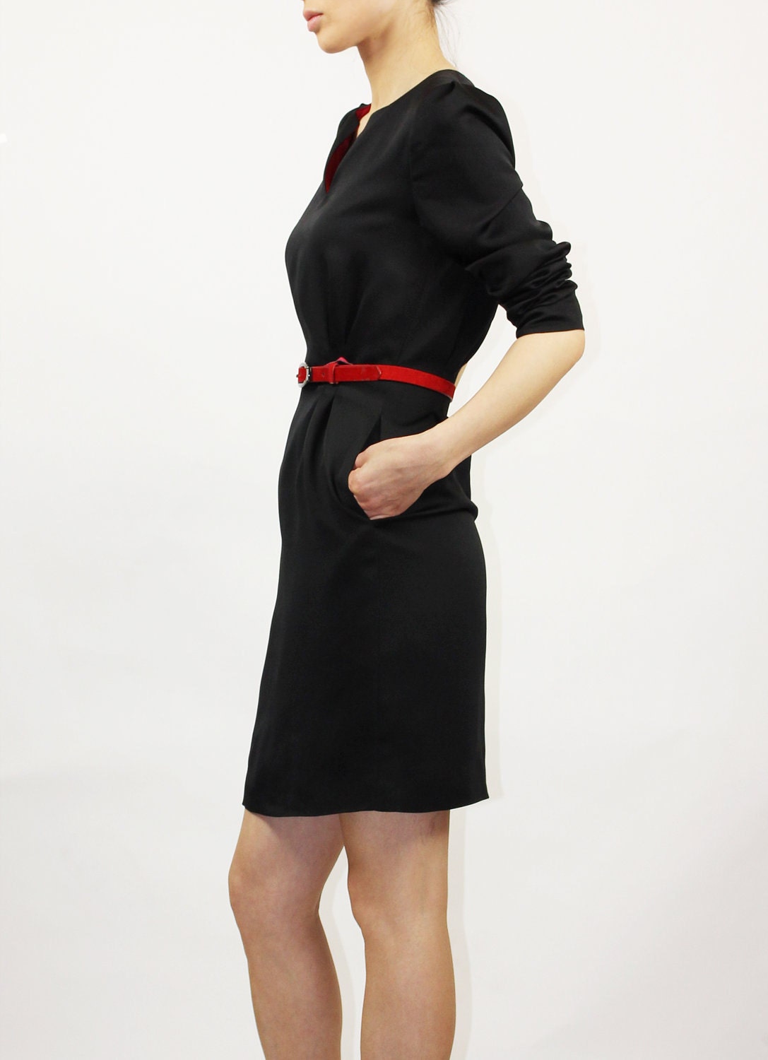 Open pleats dress