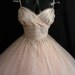 Vintage 1950's 50s PINK Tulle Sequins Circle Skirt Prom Party Wedding Dress Gown