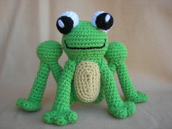 Happy Hoppy Frog Crochet Amigurumi Pattern
