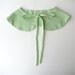Butterfly collar - Peterpan collar - green and white stripes- Summer Accessories