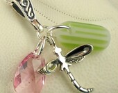 Statement Jewelry Santa Cruz Sea Glass Necklace RARE Spring Fling