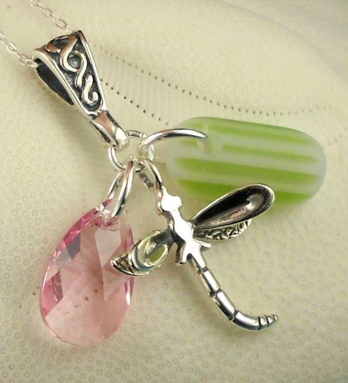Statement Jewelry Santa Cruz Sea Glass Necklace RARE Spring Fling
