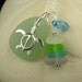 Sea Glass Necklace Turtle With Stacker