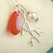 GENUINE Santa Cruz Sea Glass Necklace RARE Orange