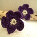 Violet earrings - Lace Fashion - Spring Fashion Earrings - Elegant Floral earrings - Nature lovers gift idea - Victorian Crochet
