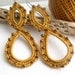 Mustard yellow long dangle earrings - Crochet Earrings - Summer Lace fashion earrings - Mustard Long Earrings - Boho Chic Earrings