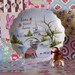 Home Sweet Home Frenchie Scenic Vintage Illustrated Plate