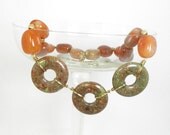 Unikite and Red Agate Necklace