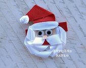 Santa Clause Hair Clip- Attached to Partially lined Alligator Clip-