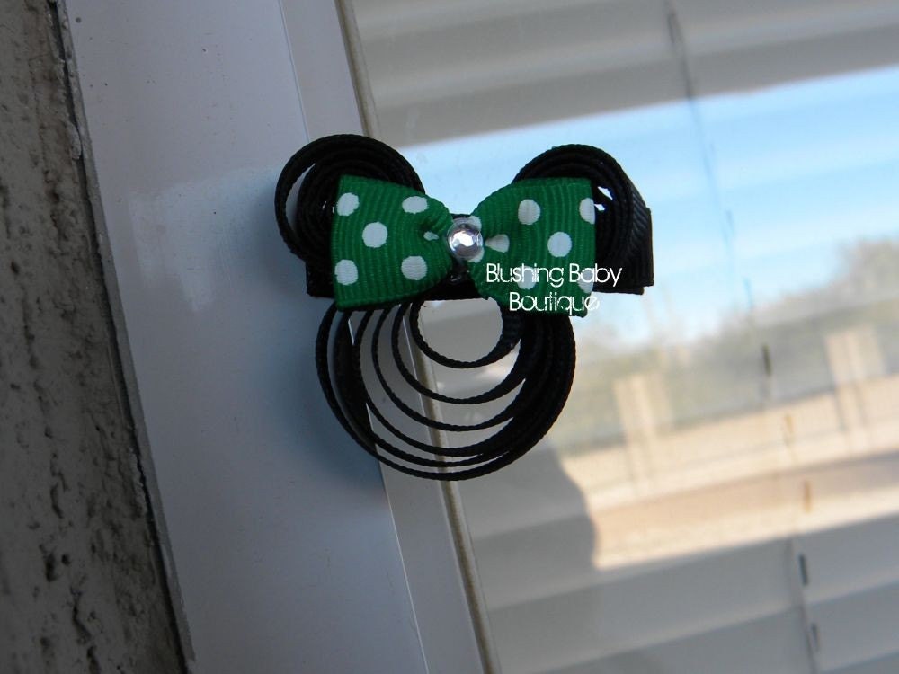 1.5 inch Mouse Clip-Your Choice of Bow Color-Perfect for Disneyland-
