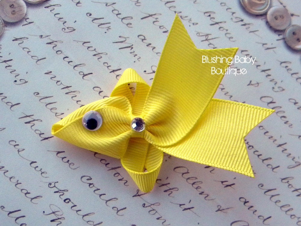 Little Goldfish Clip-- Perfect for Spring-- Birthdays and Baby Showers