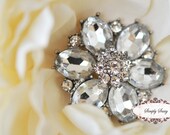 3 pcs RD123 Rhinestone Metal Flatback Embellishment Button Brooch Bridal accessories invitations crystal bouquet flowers hair clip comb