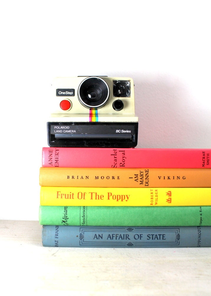 Instant Collection Vintage Book Bundle Rainbow Colors