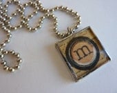 Initial Soldered Charm Necklace Charmed Vintage PERSONALIZED INITIAL