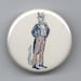 Lady Liberty/Columbia and Uncle Sam Duet 1.25 inch Pinback Button Vintage Illustration