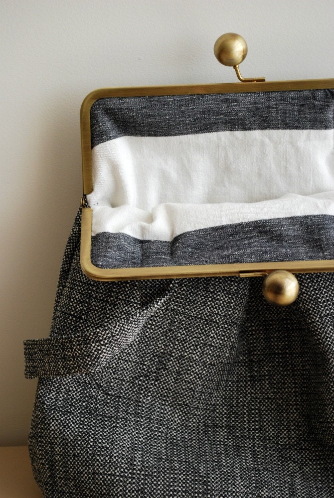 LARGE BAG grey and white