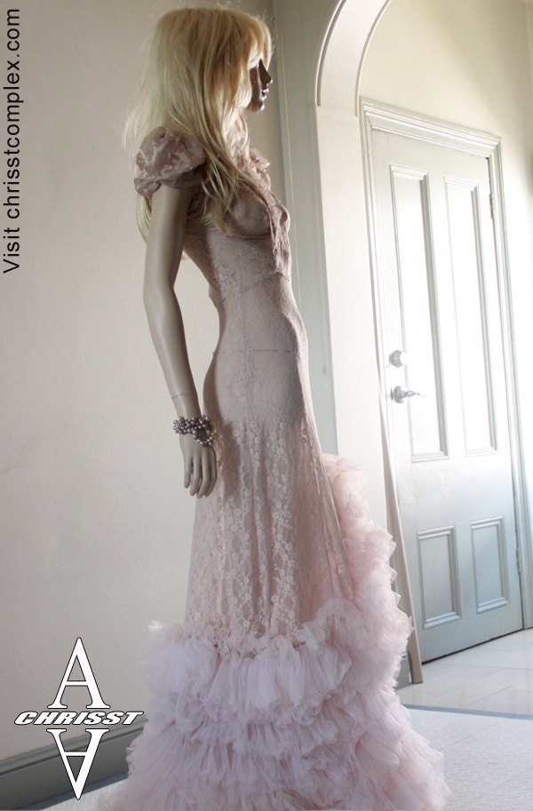 Steampunk Victorian Wedding Dress Gown Gothic Fantasy Fashion A Chrisst hand dyed wedding dress - Chrisst SPECIAL ETSY PRICE