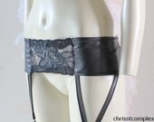 Victorian Suspenders Steampunk Lingerie Garters Garter Belt Knickers Panties Leather ette Sucker Punch - SPECIAL ETSY PRICE