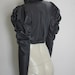 Grey Jacket Steampunk Gothic Bolero Leather Wedding Bridal Cosplay Victorian Leather ette - Andru Chrisst Unique Fashion