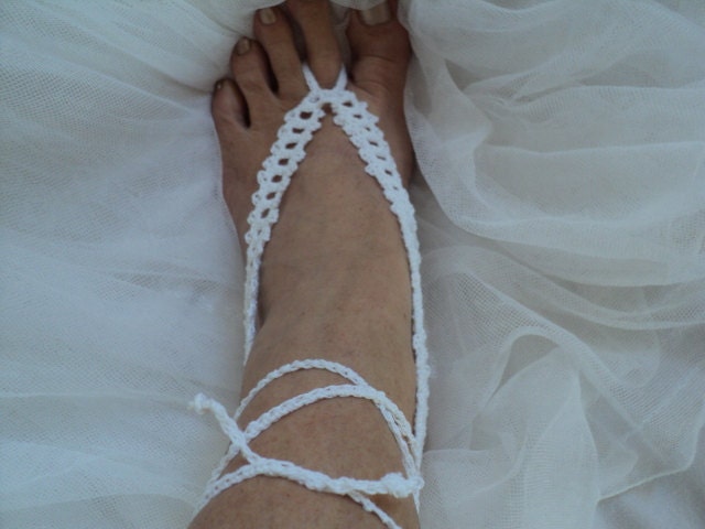 Barefoot Sandal,Wedding,Crochet,Knitted,Sexy Foot Jewelry,Anklet,Toe Ring,Gypsy,Yoga,Thong,Nude,Bridal,Beach,Summer, Lace Sandals.
