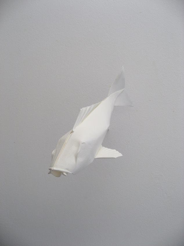White origami Koi Pond