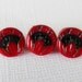 Red Glass Poppy Buttons
