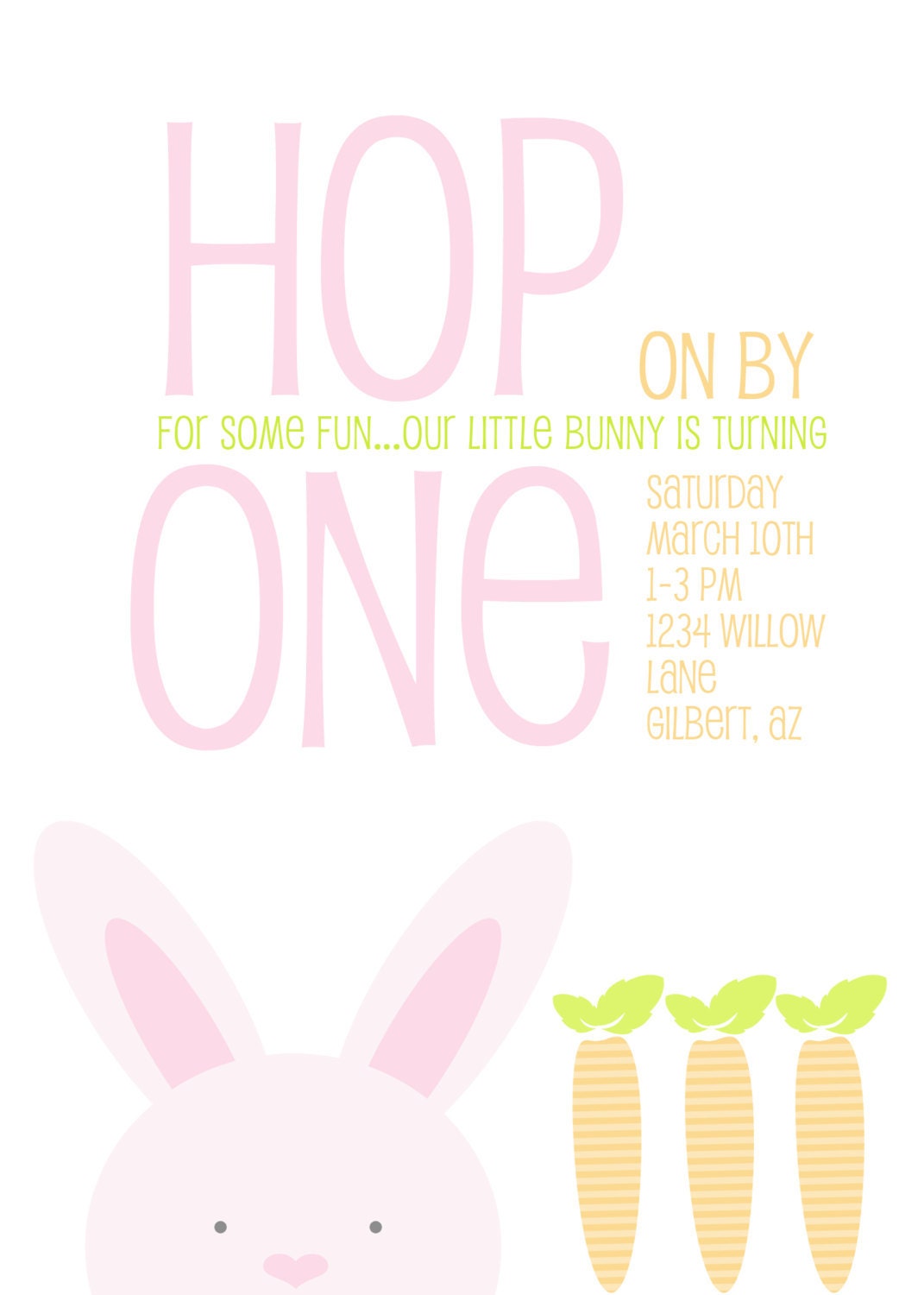 BUNNY HOP Birthday or Baby Shower Printable Invite by Fresh Chick Designs Il_170x135