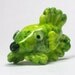 Green Sparkly Fish Ocean Lampwork Glass Bead Handmade SRA Artisan NLC Beads leteam