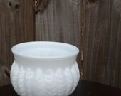 SALE--Vintage Small Milk Glass Planter/Bowl