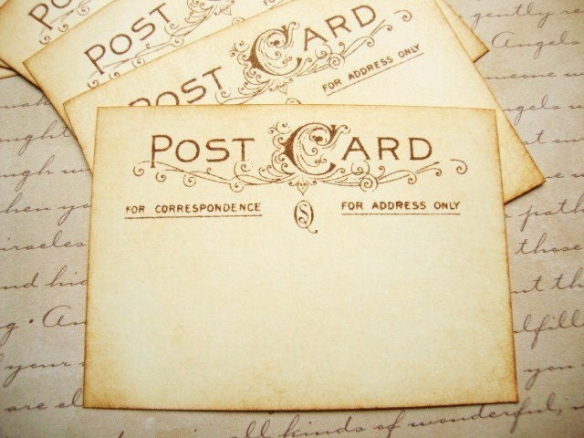 Postcard Placecards Wedding Escort Cards Vintage Style