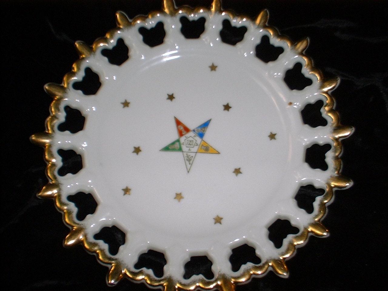 Order of the Eastern Star Porcelain Plate from Norcrest REDUCED