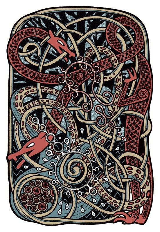 Battle for Yggdrasil - 8.5X11 Art Print