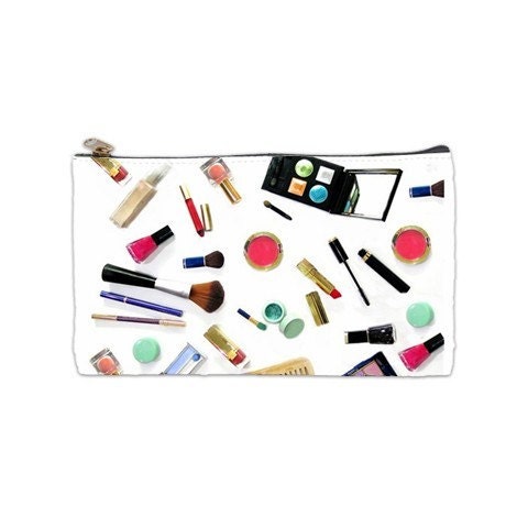 Classic Cosmetic Make up Bag, makeup bag, small makeup bag, loose makeup bag, makeup bag with key chain