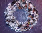 Upcycled magazine paper rose wreath