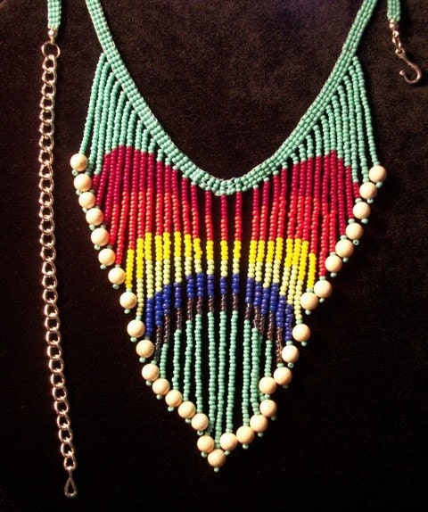 Bib Necklaces - Handmade Beaded Bib Necklace