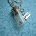 Glass vial bottle Dandelion seed WISH Necklace