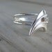 Sterling Silver Engagement Ring with White Sapphire Star Trek Insignia Inspired Made To Order