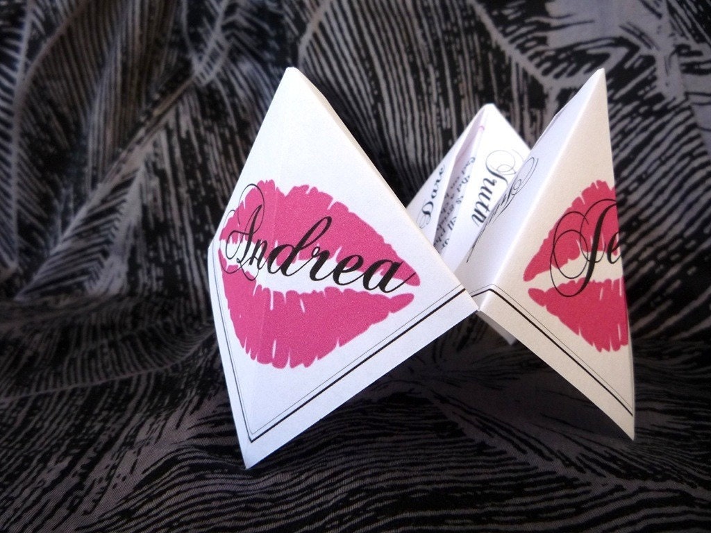 Bachelorette (Truth or Dare) Cootie Catcher (PDF - PRINTABLE)