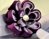 Fabric Flower Headband For Girls - Lilac Dual Petal LGMoonLit Posh Kanzashi