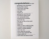all purpose congratulations greeting card - black